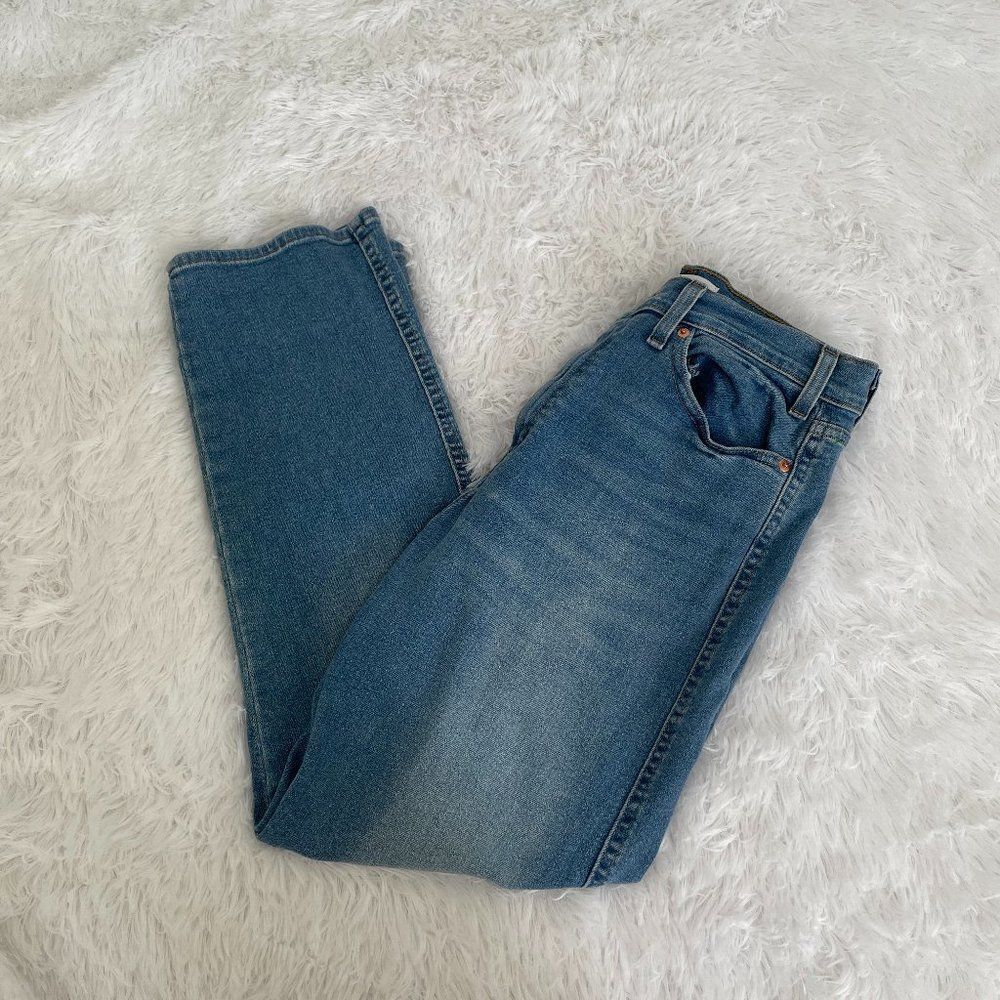Women Levi's Strauss High Rise Straight Leg Denim Jeans W30